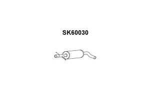 VENEPORTE SK60030 priekinis duslintuvas 
 Išmetimo sistema -> Duslintuvas
1J0253209A, 1J0253209H