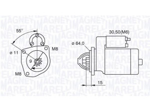 MAGNETI MARELLI 063521070910 starteris 
 Elektros įranga -> Starterio sistema -> Starteris
46748349, 46821681, 55193407