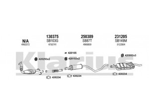 KLARIUS 750230E išmetimo sistema 
 Išmetimo sistema -> Išmetimo sistema, visa