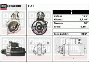 DELCO REMY DRS3400 starteris 
 Elektros įranga -> Starterio sistema -> Starteris
5984563, 7608589, 77425430