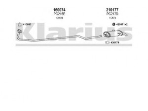 KLARIUS 630120E išmetimo sistema 
 Išmetimo sistema -> Išmetimo sistema, visa