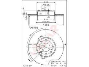 VILLAR 628.1021 stabdžių diskas 
 Stabdžių sistema -> Diskinis stabdys -> Stabdžių diskas
569058, 9117676, 90497303, 9117676