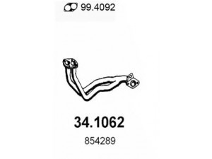 ASSO 34.1062 išleidimo kolektorius 
 Išmetimo sistema -> Išmetimo vamzdžiai
854289, 854326, 854330, 90128519