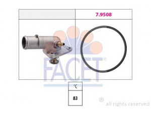 FACET 7.8166 termostatas, aušinimo skystis 
 Aušinimo sistema -> Termostatas/tarpiklis -> Thermostat
7773790