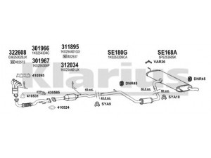 KLARIUS 790464U išmetimo sistema 
 Išmetimo sistema -> Išmetimo sistema, visa