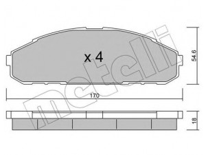 METELLI 22-0495-0 stabdžių trinkelių rinkinys, diskinis stabdys 
 Techninės priežiūros dalys -> Papildomas remontas
41060-37J91, 41060-37J93, 41060-37JX1