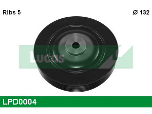LUCAS ENGINE DRIVE LPD0004 skriemulys, alkūninis velenas 
 Diržinė pavara -> Dirželio skriemulys
7700112999, 7700724249, 7700864763