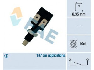 FAE 24080 stabdžių žibinto jungiklis 
 Stabdžių sistema -> Stabdžių žibinto jungiklis
79 10 017 566, 79 10 033 931, 91.500.881