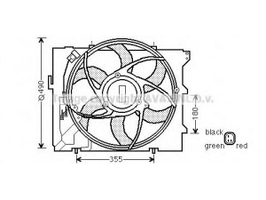 AVA QUALITY COOLING BW7523 ventiliatorius, radiatoriaus 
 Aušinimo sistema -> Oro aušinimas
17117590699, 17427522055, 17427523258