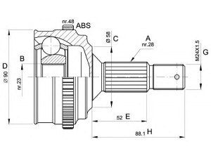 OPEN PARTS CVJ5179.10 jungčių komplektas, kardaninis velenas 
 Ratų pavara -> Sujungimai/komplektas
3273K1, 95653010, 3273K1, 95653010