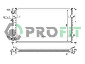 PROFIT PR 9537N2 radiatorius, variklio aušinimas 
 Aušinimo sistema -> Radiatorius/alyvos aušintuvas -> Radiatorius/dalys
6K0121253K, 6K0121253P, 6K0121253