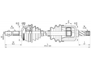 OPEN PARTS DRS6327.00 kardaninis velenas 
 Ratų pavara -> Kardaninis velenas
5003845, 6843203, 8111306, 8601096