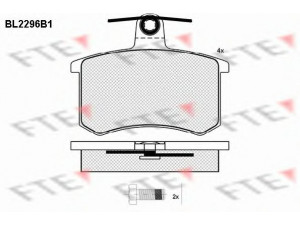 FTE BL2296B1 stabdžių trinkelių rinkinys, diskinis stabdys 
 Techninės priežiūros dalys -> Papildomas remontas
191 698 451, 0060743565, 0060743578