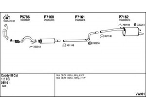 FENNO VW901 išmetimo sistema 
 Išmetimo sistema -> Išmetimo sistema, visa