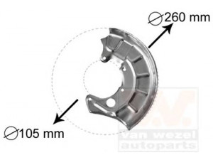 VAN WEZEL 5880371 apsauginis skydas, stabdžių diskas 
 Stabdžių sistema -> Diskinis stabdys -> Stabdžių dalys/priedai
191615311A