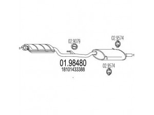 MTS 01.98480 galinis duslintuvas 
 Išmetimo sistema -> Duslintuvas
18101433388