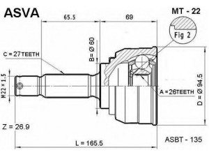 ASVA MT-22 jungčių komplektas, kardaninis velenas 
 Ratų pavara -> Sujungimai/komplektas
MB620475, MB620754, MB886257, MB886260