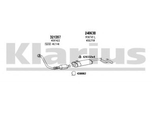 KLARIUS 391253E išmetimo sistema 
 Išmetimo sistema -> Išmetimo sistema, visa