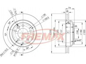 FREMAX BD-3328 stabdžių diskas 
 Stabdžių sistema -> Diskinis stabdys -> Stabdžių diskas
955 352 401 30, 955 352 401 31