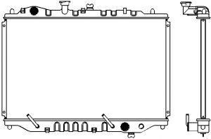 SAKURA  Automotive 1300-0102 radiatorius, variklio aušinimas