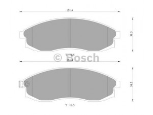 BOSCH 0 986 AB9 072 stabdžių trinkelių rinkinys, diskinis stabdys 
 Techninės priežiūros dalys -> Papildomas remontas