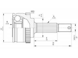 OPEN PARTS CVJ5197.10 jungčių komplektas, kardaninis velenas 
 Ratų pavara -> Sujungimai/komplektas
392114F126