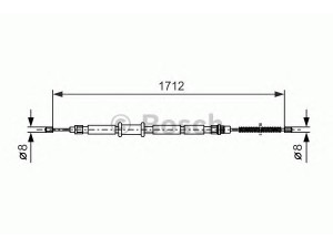 BOSCH 1 987 477 618 trosas, stovėjimo stabdys 
 Stabdžių sistema -> Valdymo svirtys/trosai
60559851, 60580072