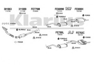 KLARIUS 361924U išmetimo sistema 
 Išmetimo sistema -> Išmetimo sistema, visa