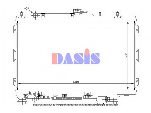 AKS DASIS 510003N radiatorius, variklio aušinimas
