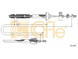 COFLE 10.2962 sankabos trosas 
 Dviratė transporto priemonės -> Kabeliai ir tachometro velenaai -> Sankabos trosas
7700840014