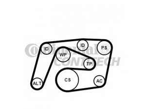 CONTITECH 6PK2260K1 V formos rumbuotas diržas, komplektas 
 Techninės priežiūros dalys -> Techninės priežiūros intervalai