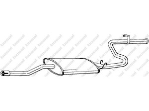 BOSAL 283-855 galinis duslintuvas 
 Išmetimo sistema -> Duslintuvas
4 401 369, 5 888 168