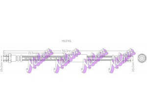 Brovex-Nelson H6246 stabdžių žarnelė 
 Stabdžių sistema -> Stabdžių žarnelės
3C0611701C, 3C0611701J, 3C0611701J