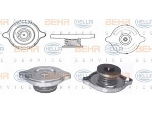 HELLA 8MY 376 779-461 radiatoriaus dangtelis