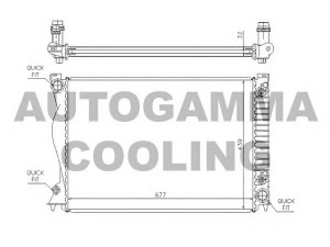 AUTOGAMMA 104248 radiatorius, variklio aušinimas 
 Aušinimo sistema -> Radiatorius/alyvos aušintuvas -> Radiatorius/dalys
4F0121251AA, 4F0121251AF, 4F0121251M
