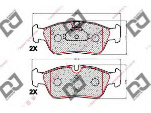 DJ PARTS BP1883 stabdžių trinkelių rinkinys, diskinis stabdys 
 Techninės priežiūros dalys -> Papildomas remontas
34111164498, 34111164500, 34111165555