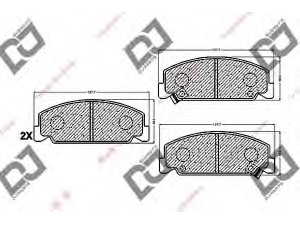 DJ PARTS BP1214 stabdžių trinkelių rinkinys, diskinis stabdys 
 Techninės priežiūros dalys -> Papildomas remontas
45022-5DC-A00, 45022-SA6-305, 45022-SA6-307