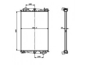 NRF 519586 radiatorius, variklio aušinimas 
 Aušinimo sistema -> Radiatorius/alyvos aušintuvas -> Radiatorius/dalys
1265520, 1265522, 1324257, 1628621