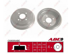 ABE C68009ABE stabdžių būgnas 
 Stabdžių sistema -> Būgninis stabdys -> Stabdžių būgnas
4351160G00, 4351160G10