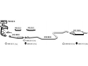 ERNST 031181 išmetimo sistema 
 Išmetimo sistema -> Išmetimo sistema, visa