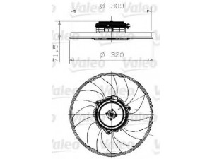 VALEO 696027 ventiliatorius, radiatoriaus 
 Aušinimo sistema -> Oro aušinimas
13114369, 1341369, 13114369, 1341369