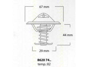 TRISCAN 8620 7482 termostatas, aušinimo skystis 
 Aušinimo sistema -> Termostatas/tarpiklis -> Thermostat
004 203 39 75, 004 203 40 75, 004 203 39 75