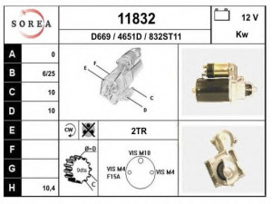 EAI 11832 starteris 
 Elektros įranga -> Starterio sistema -> Starteris
