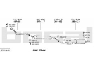 BOSAL 020.114.60 išmetimo sistema 
 Išmetimo sistema -> Išmetimo sistema, visa