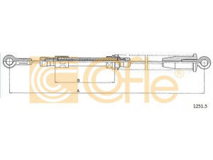 COFLE 1251.5 trosas, stovėjimo stabdys 
 Stabdžių sistema -> Valdymo svirtys/trosai
7661241