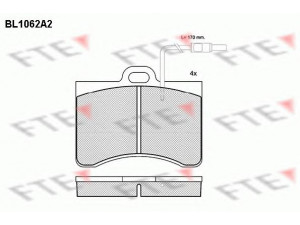 FTE BL1062A2 stabdžių trinkelių rinkinys, diskinis stabdys 
 Techninės priežiūros dalys -> Papildomas remontas
5453876S, 95453876, 95558371, 95565562