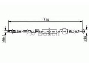 BOSCH 1 987 477 166 trosas, stovėjimo stabdys 
 Stabdžių sistema -> Valdymo svirtys/trosai
191 609 721 D
