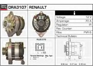 DELCO REMY DRA3107 kintamosios srovės generatorius 
 Elektros įranga -> Kint. sr. generatorius/dalys -> Kintamosios srovės generatorius
542061, 7700817232, 7701352047