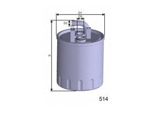 MISFAT M416 kuro filtras 
 Filtrai -> Kuro filtras
6110900852, 6110920040, 6110920201