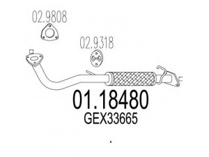 MTS 01.18480 išleidimo kolektorius 
 Išmetimo sistema -> Išmetimo vamzdžiai
GEX33665